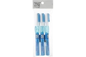 Kuretake Zig Lot de 3 stylos à colle 2 voies Pointe bille 1 mm Adhésif pour professionnels, artistes, artisanat, scrapbooking