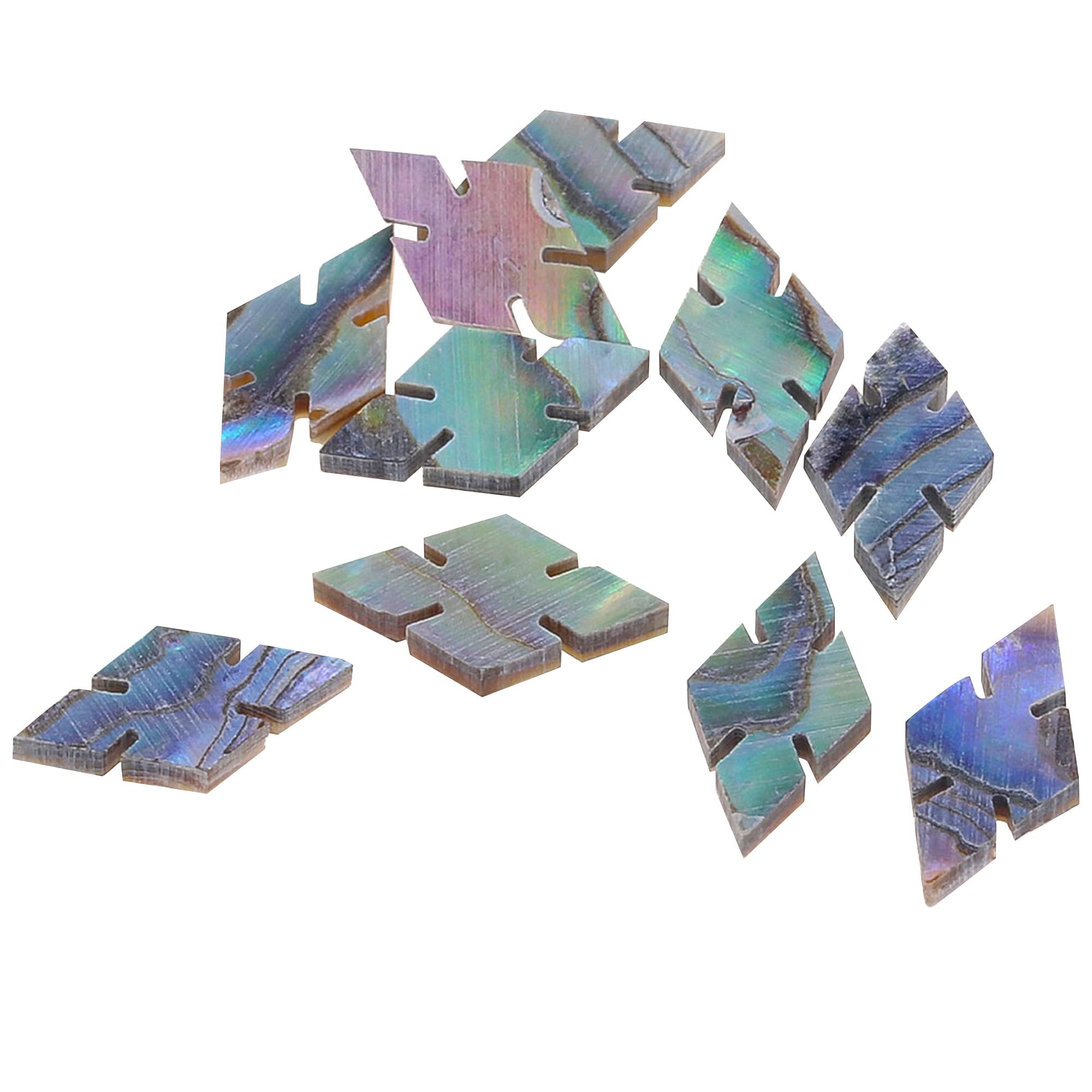 Musiclily Pro 11.5mm Natural Paua Abalone Shell Diamonds Snowflake Guitar Fretboard Inlay Dots (Set of 10)