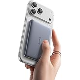 Baseus Picogo Magsafe Portable Charger, Qi2 15W 0.5" Ultra Slim 10000mAh Wireless Power Bank, 27W Fast Charging Magnetic Battery Pack with USB-C for iPhone 17 Pro Max/17 Pro/Air/16/15/14/13/12