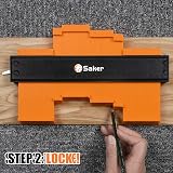 Saker 25cm Contour Gauge Profile Tool Adjustable Lock Irregular Shape view 5