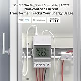 SONOFF POW Ring Smart Power Meter POWCT with LCD 100A Overload Protection view 3