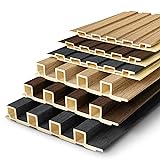 Upick WPC Slat Wall Panels, 6 Pack 6.6 x 6.6 in 3D