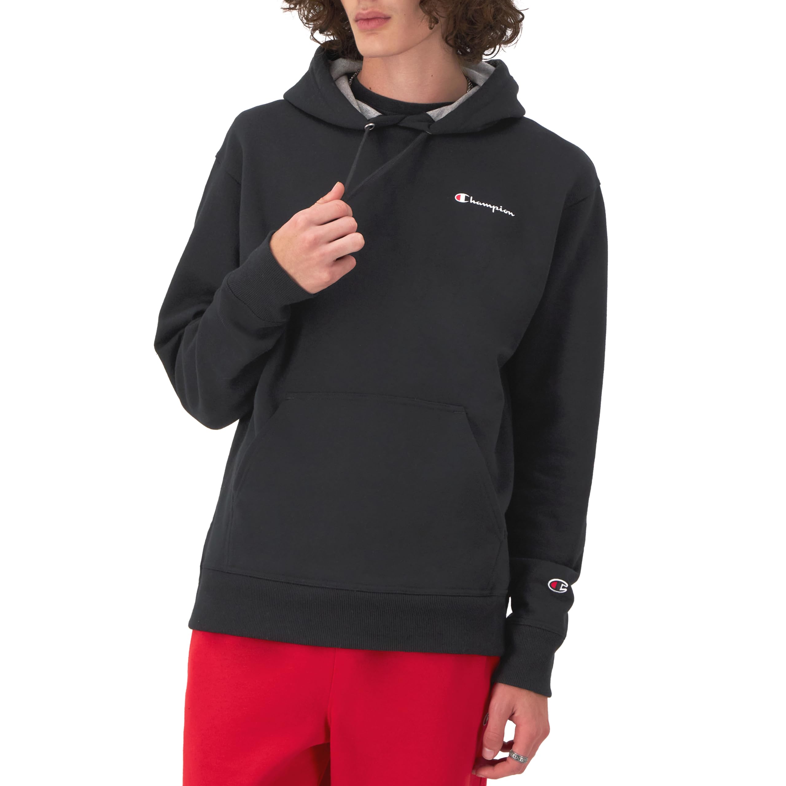 Champion Men’s Hoodie, Powerblend, Fleece, Comfortable Sweatshirt for Men, Small