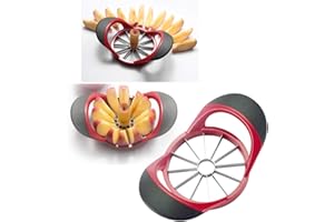 12-Slice Thin Apple Slicer and Corer - Classic Fruit Slicer With Easy Grip for Apples & Pears - Quickly Creates Tidy Wedges -