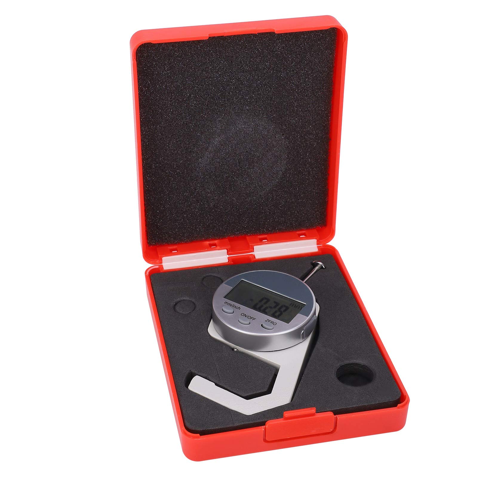 Digital Thickness Gauge,0-25.4mm Accurate Electronic LCD Display Thickness Meter,0.01mm Accuracy,for Measuring The Thickness Of Leather, Paper, Cloth, Film, Sponge, Wire