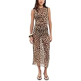 Good American Women's Mesh Midi Dress