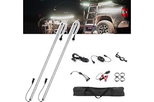 Kanruis 12V LED Interior Light Bar Aluminum Rigid String Lights with Dimmer Switch Waterproof Light Strip for RV Trailer Interior Lighting (2 Pcs, White)