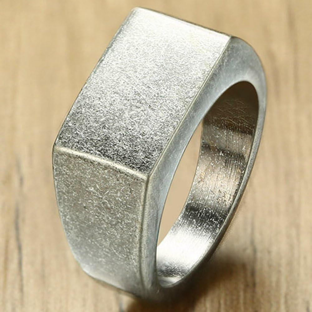 Retro Vintage Style Stainless Steel Signet Ring|