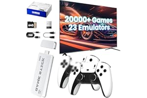 KANYUNCD 2025 New Wireless Retro Game Console,Retro Gaming Stick with 20,000+ Classic Game,Plug & Play 4K HDMI Output,Dual 2.4G Wireless Controllers,23 Game Emulators