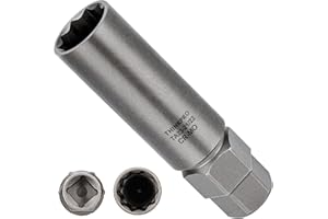 Thinkpro 10 Spline Lug Nut Socket,Replacement for TA23-21/22 10 Spline Lug Nut Key,Dual Drive 10 Point Wheel Lock Key,Compatible with Bimecc 10 Point Socket.