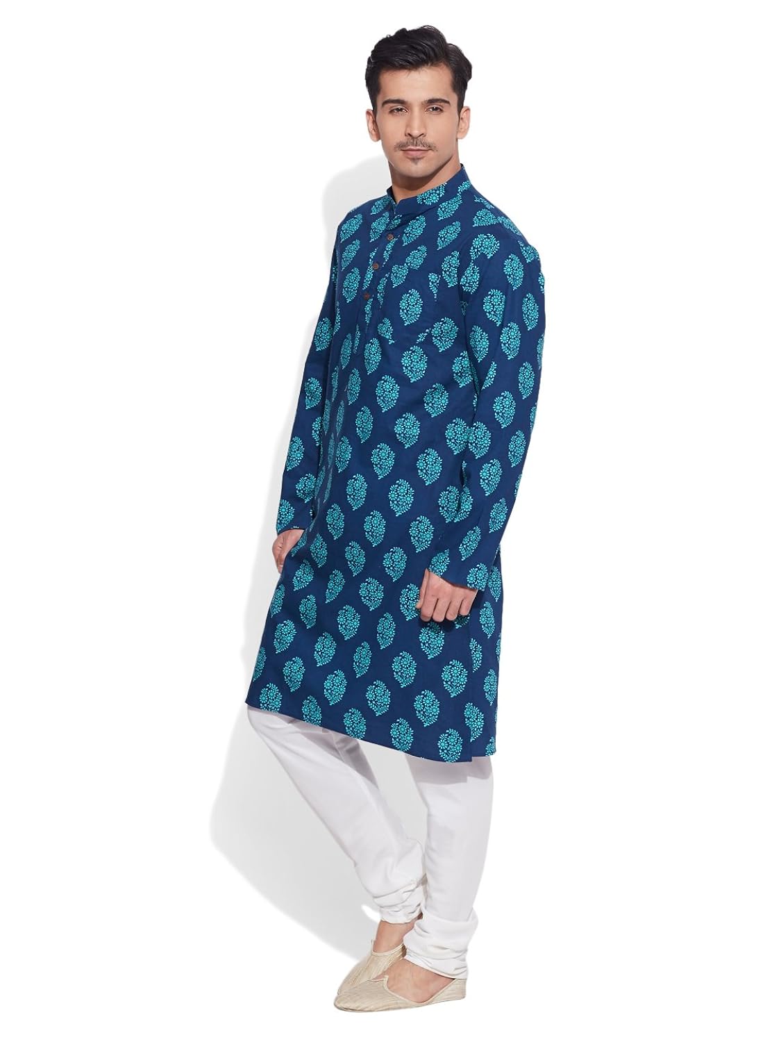 very me floral spray men's cotton long kurta