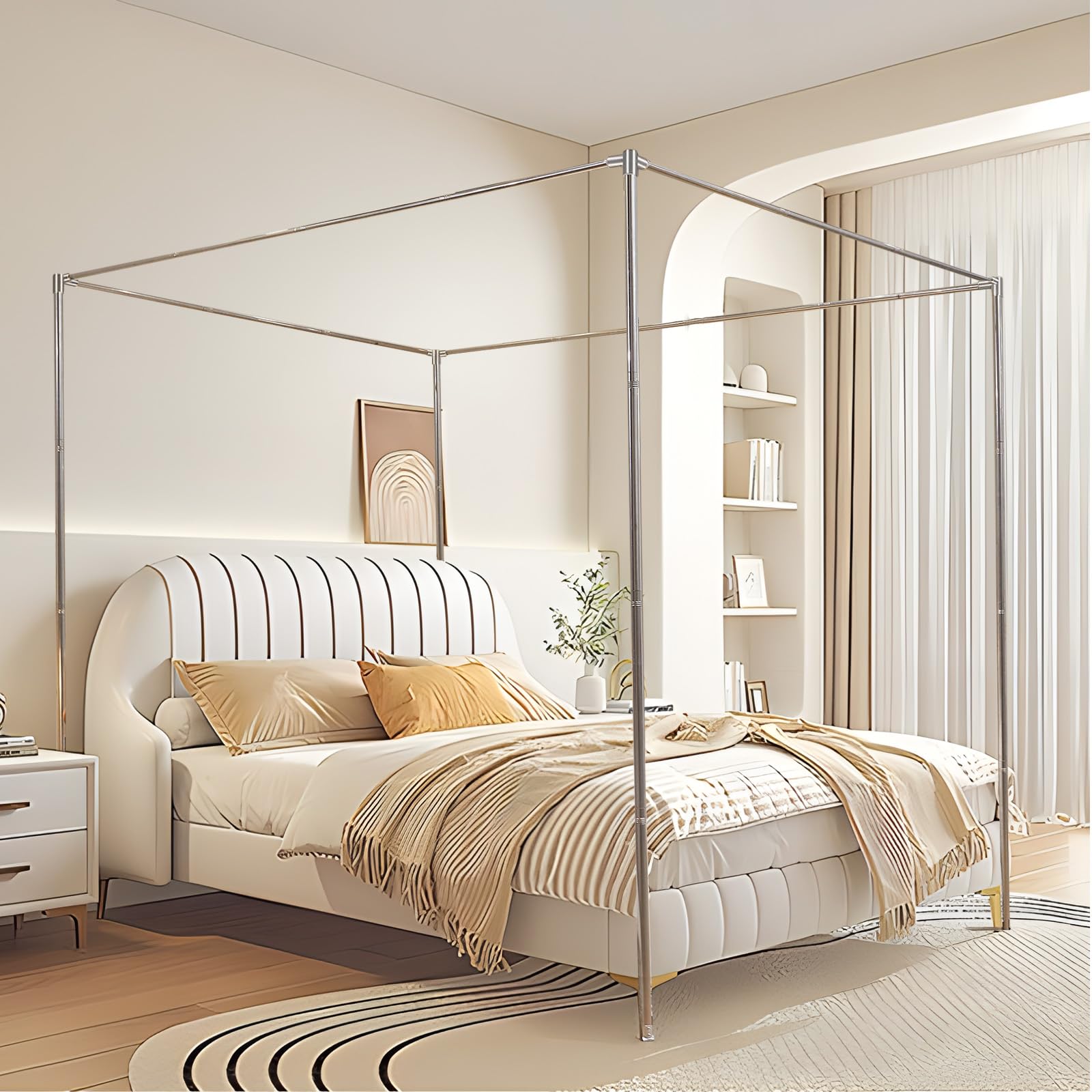 SEAYNFESH Canopy Bed Frame Post for King Size