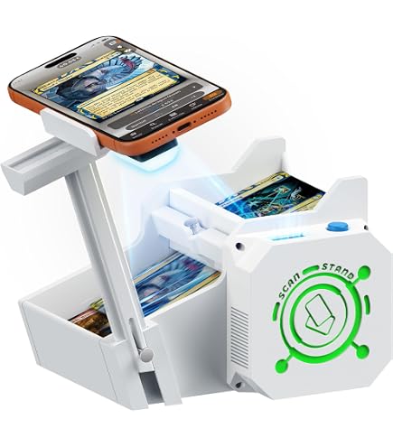 Card Scanner Pro Auto for MTG & TCG– Automatic Card Scanner Stand with Adjustable Scan Speed, Trading Card Scanner with Built-in 2500mAh Rechargeable Battery,MTG & TCG Card Scanner Stand for ManaBox