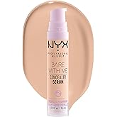 NYX Professional Makeup Concealer, Under eye concealer, Bare With Me Serum, Satin and Natural Finish, Infused with Tremella M