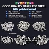 GLARKS 156Pcs Shelf Pins Kit 6 Styles 5mm Dowel 6mm Brackets Nickel view 3