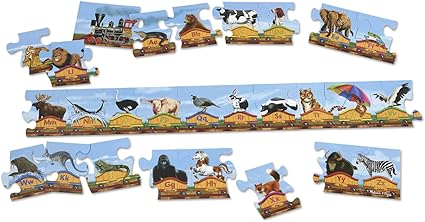 melissa & doug alphabet train floor puzzle