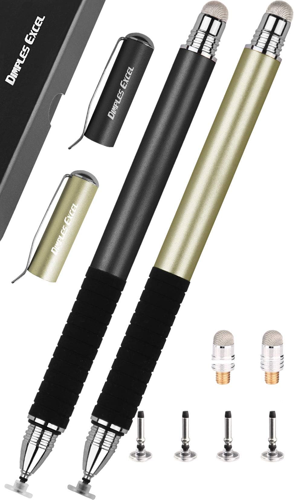 Stylus Pens for Touch Screens Stylus for iPad Stylus Pen for Tablet (Jet Black+Luxury Gold)