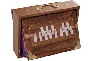 Amilav Collections 15" Shruti Box Musical Instrument, Pure Teak Wood Shruti Box for Yoga Chant Tuned to 432Hz With Carry Bag