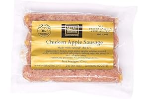 MEAT CRAFTERS MeatCrafters Chicken Apple Sausage, All Natural Chicken, Minimally Processed, No Artificial Ingredients, 12oz (4-Pack, 16 Total Links)