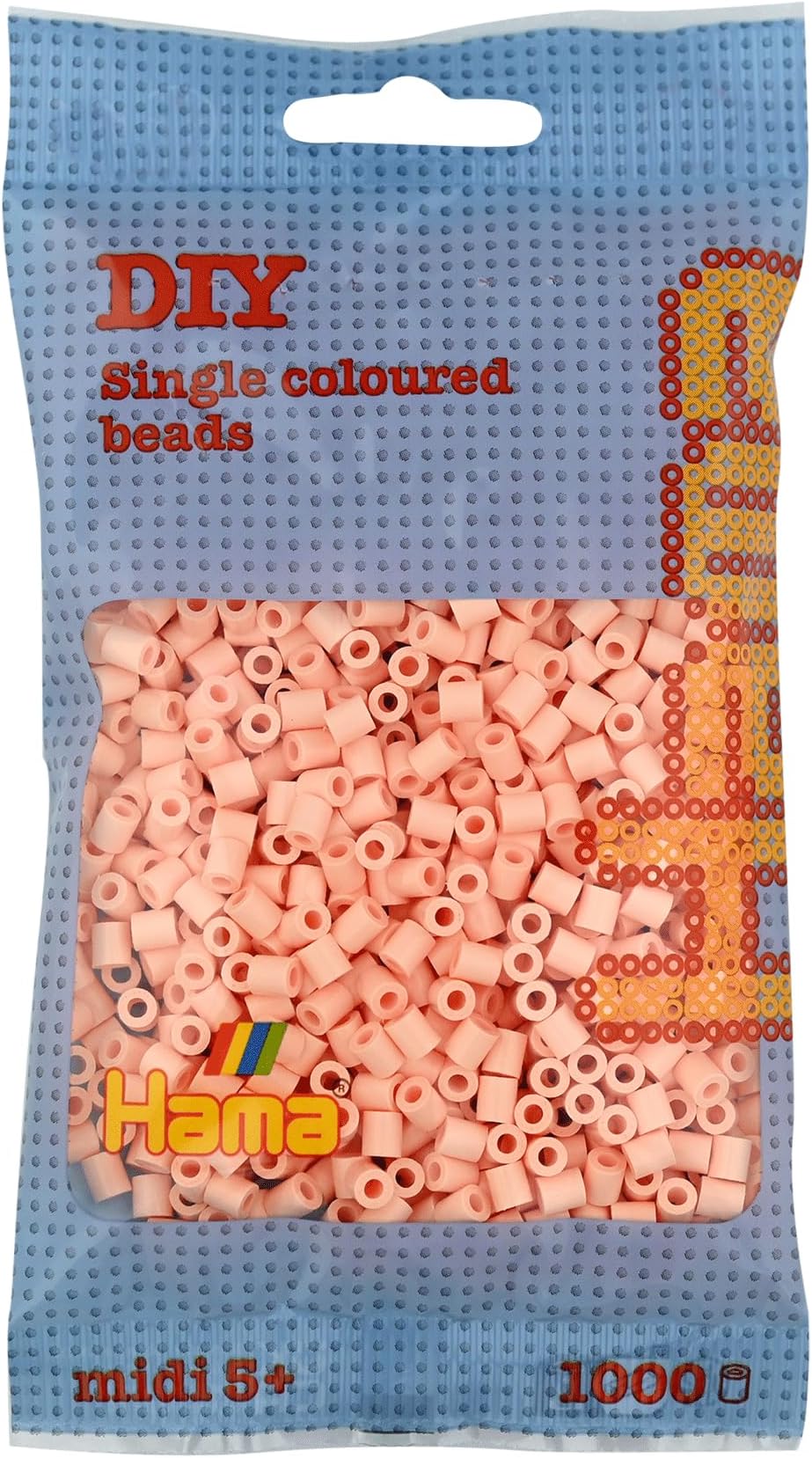 Hama Beads Bag 1000 Midi Fuse Beads Mosaic Light Peach