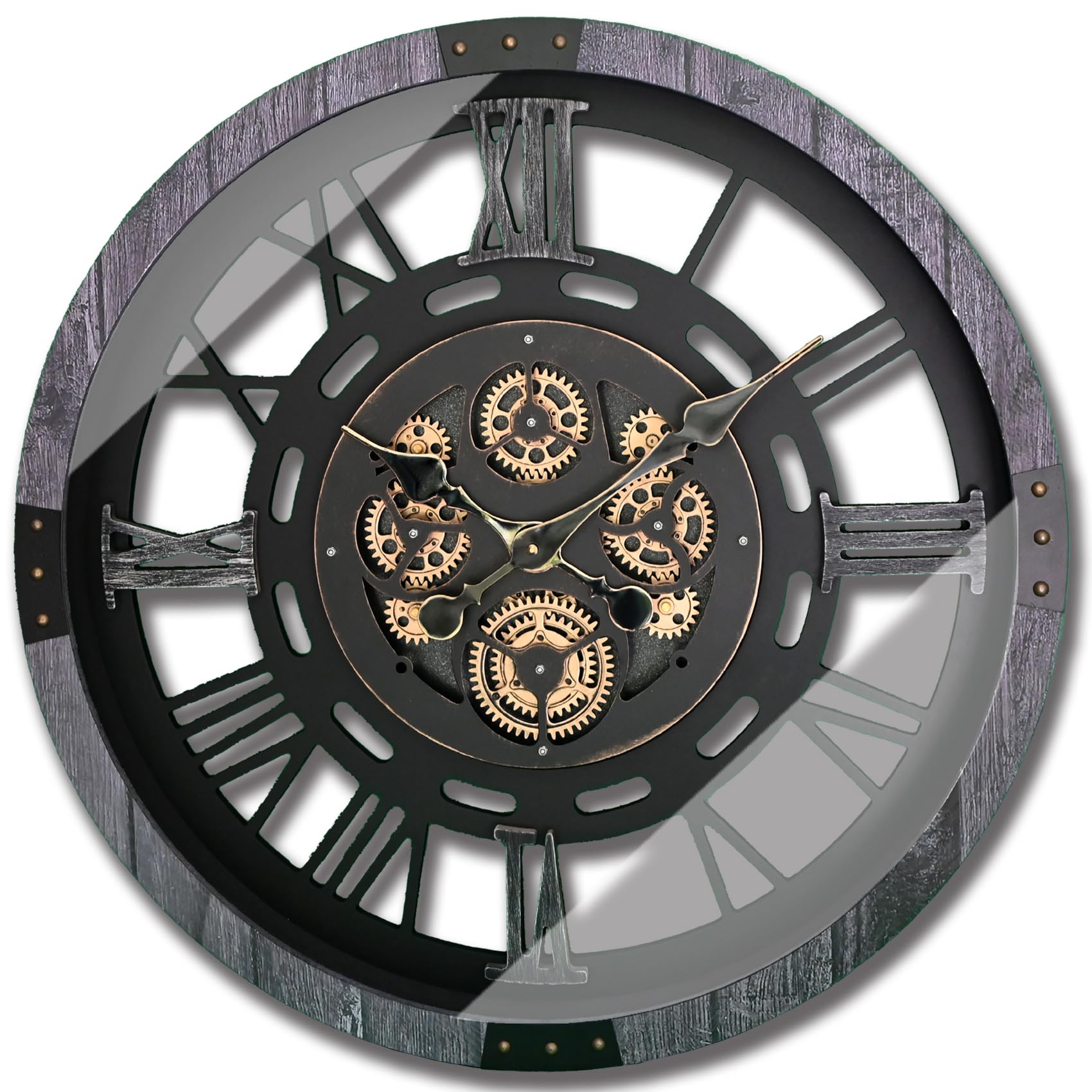 Mua Original Moving Gear Large Wall Clock 21". Vintage Industrial ...