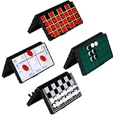 Point Games Travel Board Game Set - Bundle Pack of 4 Classic Magnetic Games, Stocking Stuffers for Kids Includes Individual Boards &amp; Pieces