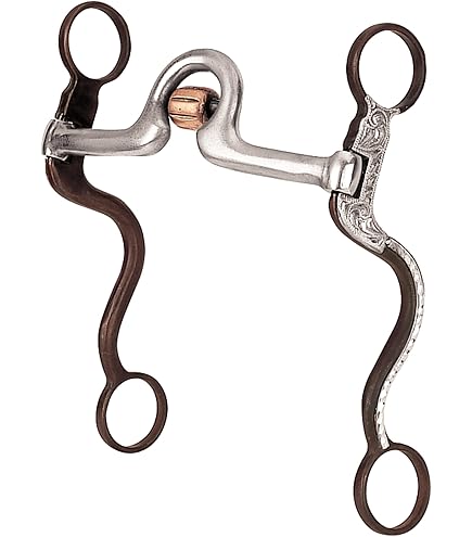 Horse Pelham Snaffle Bit With Copper Rollers - Stainless Steel Comfort Bit 4.5 Inch