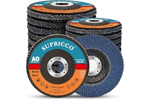 SUPBICCO 20 PCS 40 Grit Flap Discs 4 1/2 for Angle Grinder, Type 29 Sanding Flap Disc, High Density Aluminum Oxide Abrasives Grinding Wheel, Flapper Disk