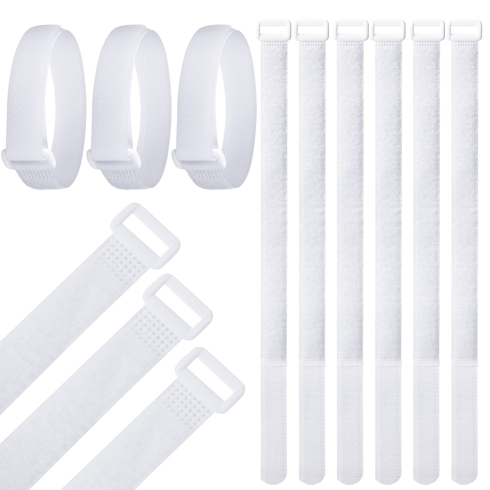 Photo 1 of 30 Pcs Goal Net Straps Soccer Attachment Trap White for Holding Nets to The Goal Posts for Boys Kids Training 14 x 0.8 Inch(Stylish Style)