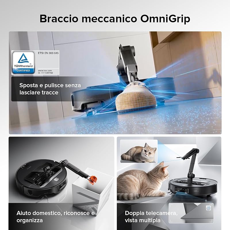 Saros Z70 Robot Aspirapolvere con Braccio Meccanico OmniGrip