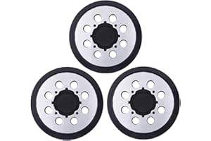 OTURGC 3 Packs Metal 5 inch 8 Hole Hook & Loop Replacement Sander Pad Compatible with DeWalt DWE6421/6421K, DWE6423/6423K, DCW210B Random Orbital Sander Replace for Pad Part Number DWE64233 & N329079