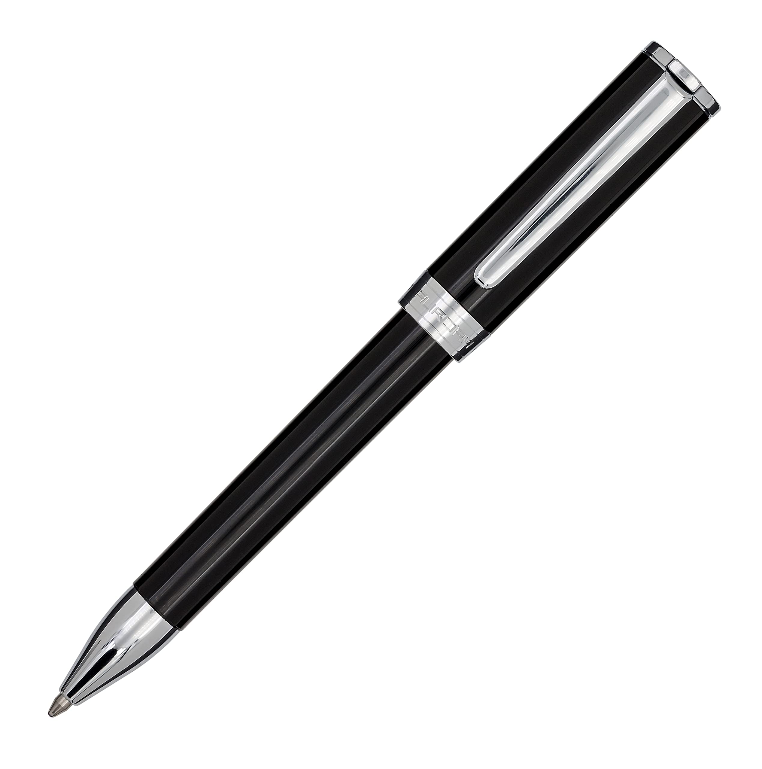 Aurora TU Ballpoint Pen | Resin Writing Pen in Black with Chrome Fittings | Gift Box