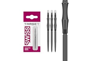 Target Darts Swiss Point Storm Dart Points, RST (3 Pack Set of Tips) 30MM/35MM/42MM – Gold/Silver/Black | Change Dart Points, Swiss Storm Points, Professional Darts Accessories