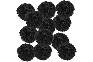 PATIKIL Lot de 12 pompons en papier de soie de 15,2 cm pour décoration de mariage, fête prénuptiale, anniversaire, enterremen