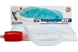 AQUAPODKIT AquaPod Kit 2.0 - Bathtub Bladder BPA free and Made in USA! Water Storage Bladder, Hurricane Survival (65 gallons of water – larger tubs can hold up to 100 gallons of water)