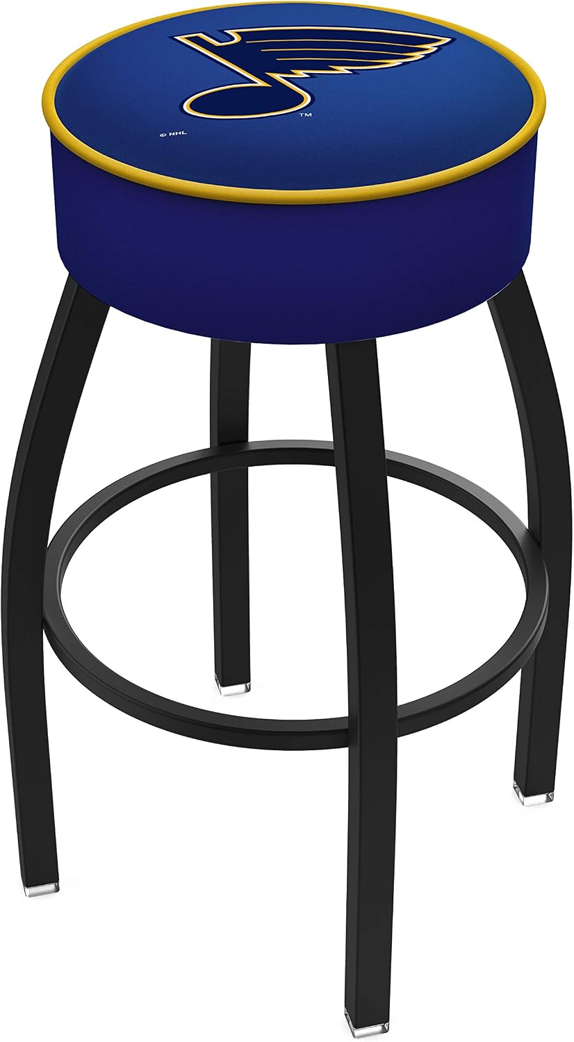 Amazoncom 25 L8b1 4 St Louis Blues Cushion Seat With Black Wrinkle Base Swivel Bar Stool By The Holland Bar Stool Company Sports Outdoors