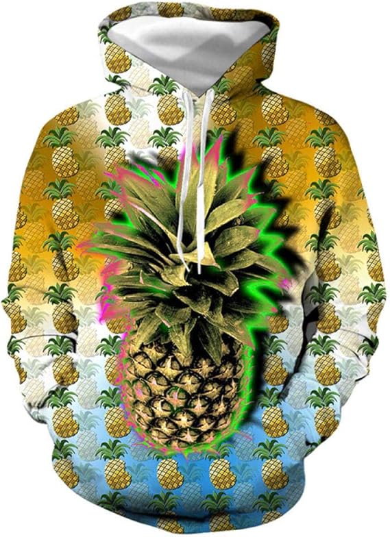 Funny Strawberries Pineapple Hoodies Men Women Fashion Sweatshirt 3D