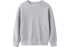 Spring&Gege Youth Basic Sport Crewneck Pullover Sweatshirts for Children（3-14 Years）