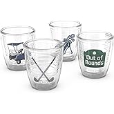 Tervis The Links Golf Collection Made in USA Double Walled Insulated Tumbler Travel Cup Keeps Drinks Cold & Hot, 12oz - 4pk, Assorted