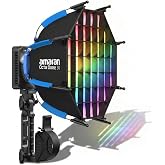 Amaran Ray 120c RGB COB LED Monolight Kit | Includes Octa Dome 30 Softbox, 120W Output, 2300K-10000K CCT, IP54 Weatherproof, USB-C PD Power, OmniColor Engine, App/NFC