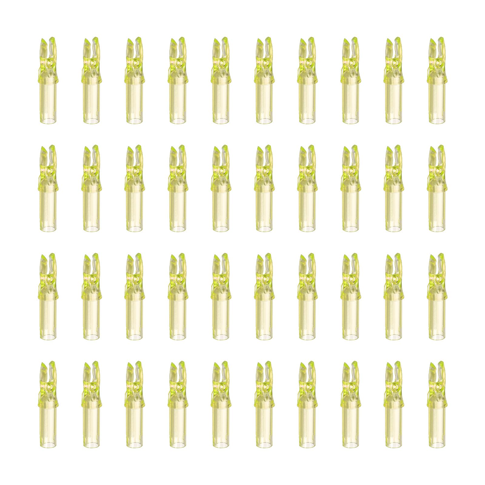 PATIKIL Archery Arrow Nocks 6.2mm 0.244", 40 Pack Insert Arrow Nock Replacement for Shooting, Clear Yellow