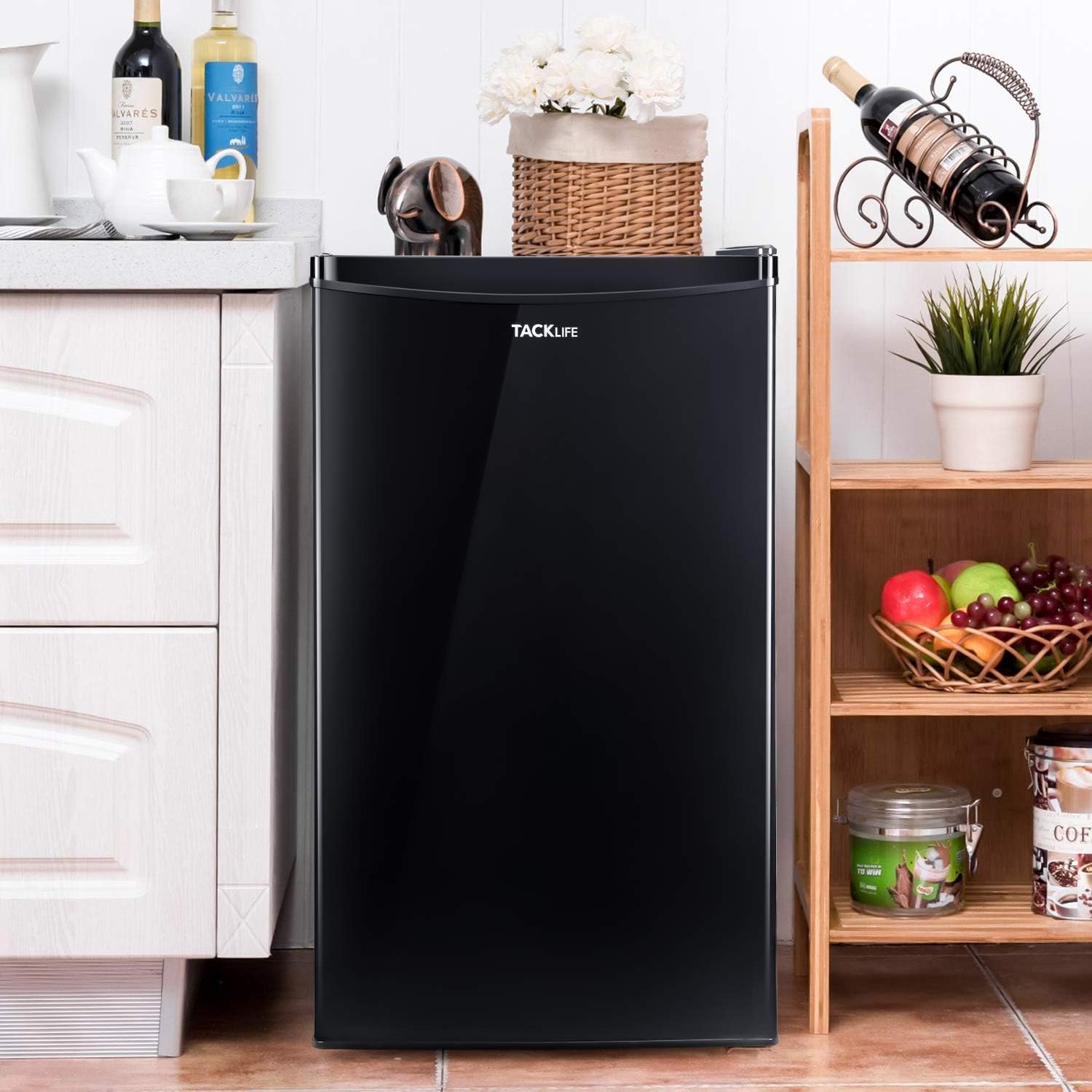 TACKLIFE Compact Refrigerator, 3.2 Cu Ft Mini Fridge with Freezer, Energy Star Rating, Low noise, for Bedroom Office or Dorm with Adjustable Temperature, Removable Glass Shelves- MPBFR321: Appliances