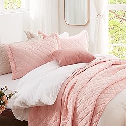 SunStyle Home Quilt Set King Pink Lightweight
