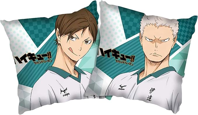 Amazon ハイキュー 抱き枕 クッション まくら アニメ キャラクター 両面プリント 装飾 正方形 ソファ背当て 萌えグッズ シンプル 可愛い プレゼント ギフト 贈り物 抱き枕カバー まくら 45 45cm 1枕両面印刷 青根高伸 二口堅治 抱き枕 オンライン通販