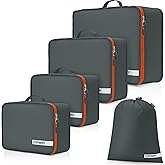 Cipway 5 Set Packing Cubes for Travel Suitcase Organizer for Accessories Luggage Carry On Suitcase Lightweight Grey