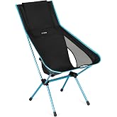 Helinox Sunset Chair (re), Packable Outdoor Furniture, Summer Vacation Holiday Seat, Foldable, Lightweight High-Back Comfort, Sustainable Eco-Friendly Materials Weighing 3.66 lbs(1.6 kg), Black