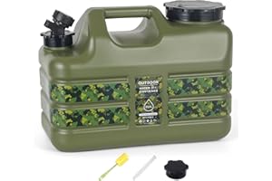 ASIEIT 3 Gallon/5 Gallon Water Jug with Spigot, Portable Water Tank BPA Free, Leak-Proof Water Containers for Camping Water Storage Containers for Emergency Outdoor Hiking Picnic, Green/Yellow/White