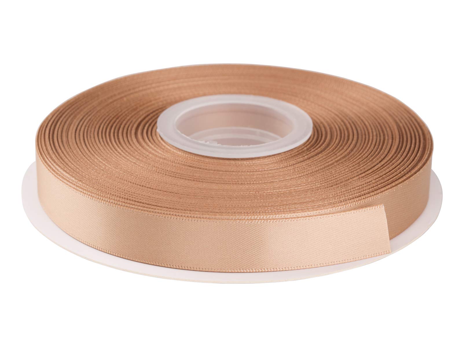 AVANAVA 16mm Wide Double Face Satin Ribbon - 45 Meters (835-Tan)