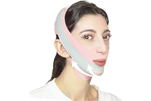 ADRUITE V Line Lifting Mask Chin Strap for Sleeping, V Line Mask, Face Lifting Strap, Chin Strap, Jawline Shaper, Jaw Strap, Double Chin Reducer,Face Lift Tape & Snoring Solution (Pink)