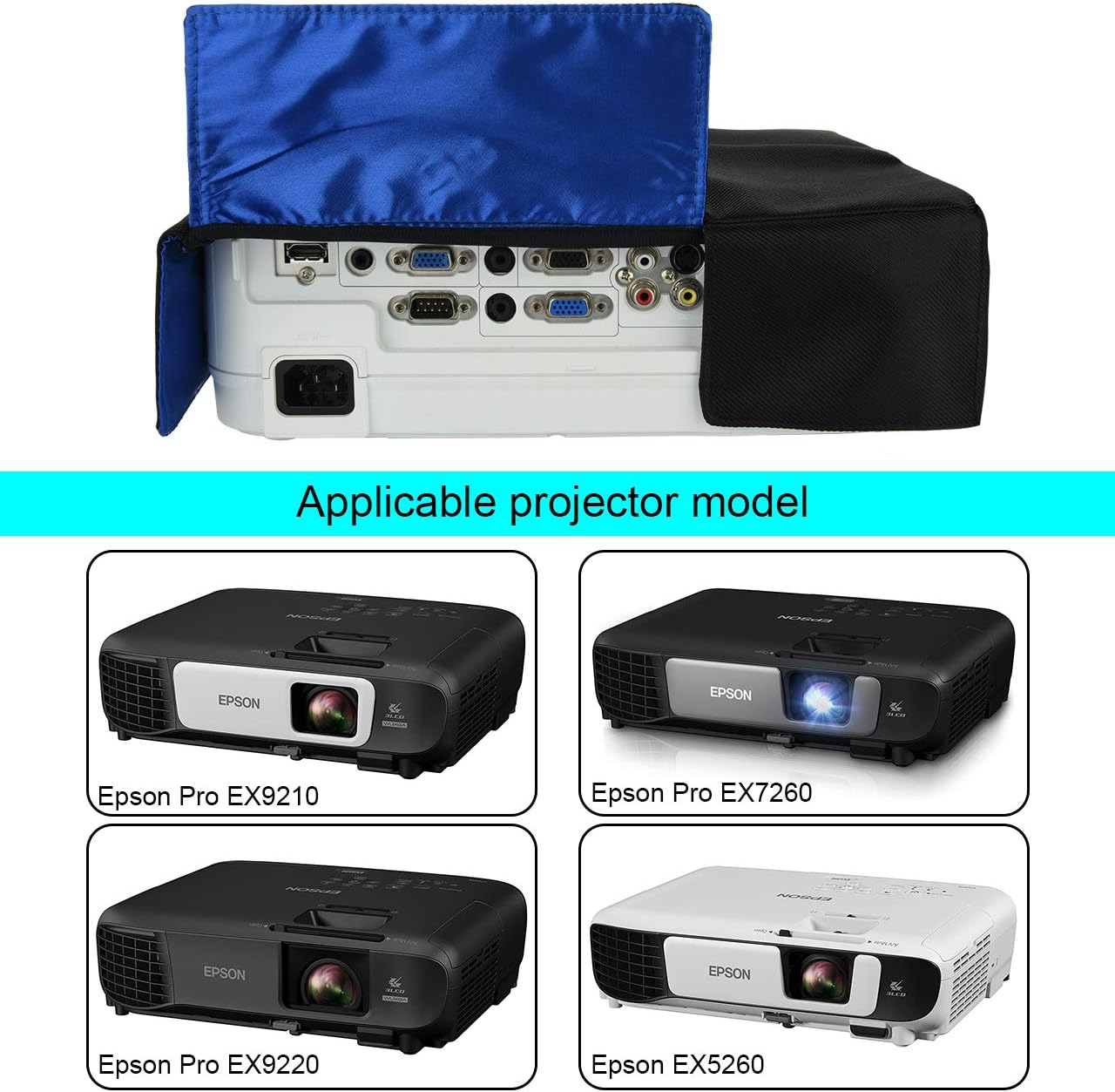 Home Video Projector Dust Cover Protector for Epson 1060, Epson Pro EX9220, Epson EX5260, Epson Pro EX7260, Epson Pro EX9210, Epson EX3260, Nylon Fabric: Electronics